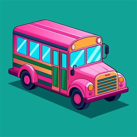 Premium Vector Back To School Bus Hand Drawn Flat Stylish Cartoon