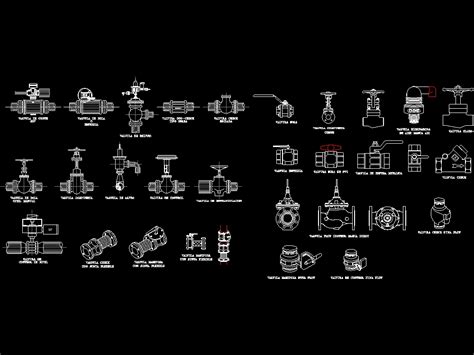 Llave De Paso En Dwg Kb Librer A Cad