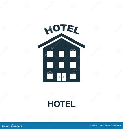 Hotel Vector Icon Symbol Creative Sign From Icons Collection Filled