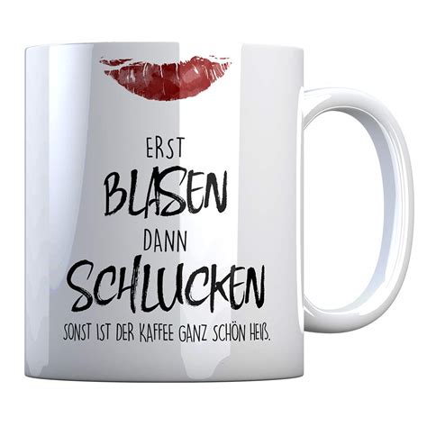 Tassenbude Kaffee Tasse Mit Lustigem Spruch Erst Blasen Dann