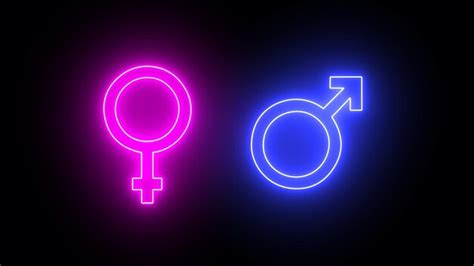 Premium Photo | Neon gender symbol icon male female gender icon male female gender outline icon ...