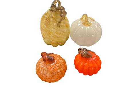 Lot - Blown Glass Pumpkins