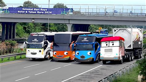 Wow Ada Banyak Iringan Bus Telolet Basuri Truk Trailer Besar Truk