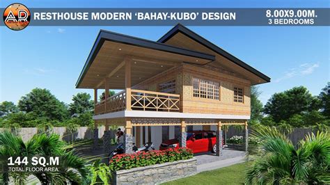 Modern Bahay Kubo Design | 3-Bedroom Resthouse