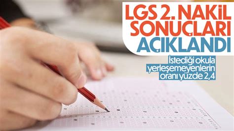 LGS ikinci nakil sonuçları açıklandı