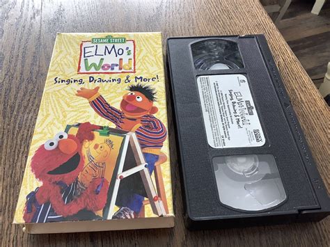 Elmos World Singing Drawing More Used Vhs 2000 Fun Kids Free Usa