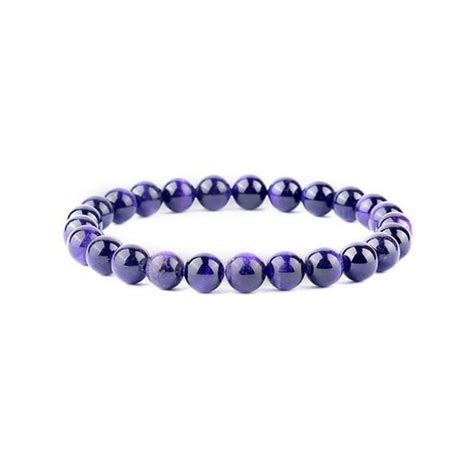 Bracelets En Pierres Naturelles Purple Tiger Eye Mm Beads Cm