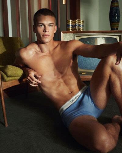 Lounging In Blue Calvins Boybriefs