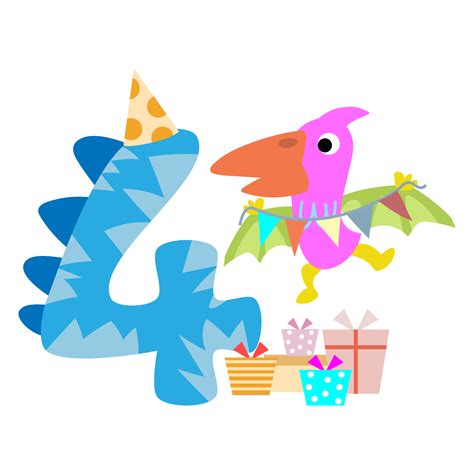 Happy Birthday Dinosaur Clipart Party Dino 26995208 Png