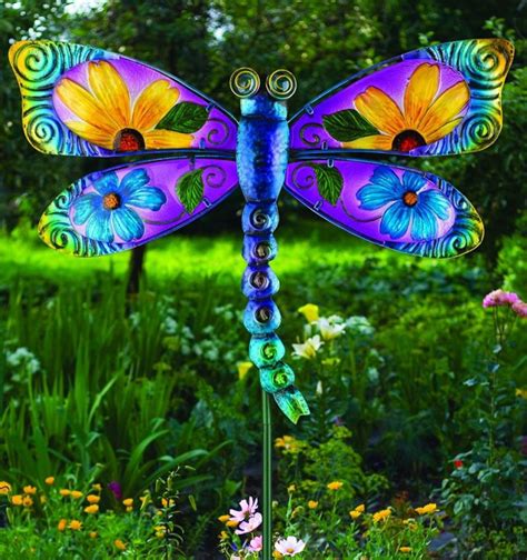 Floral Dragonfly Stake | Fresh Garden Decor