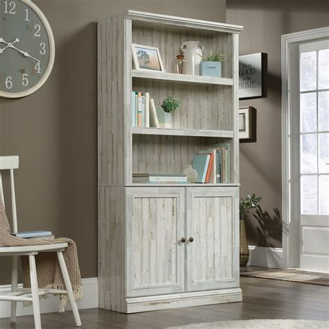 Sauder Select Engineered Wood 3 Shelf Bookcase In White Plank Cymax