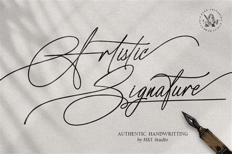 Artistic Signature Font By Hkl Studio · Creative Fabrica