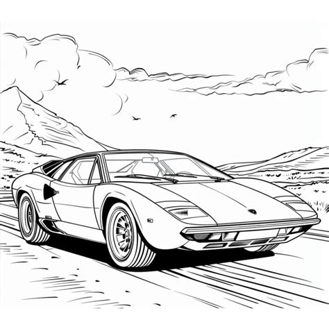 Lamborghini Da Colorare Unico E Stampare Pdf Gratuita