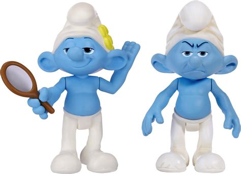 Amazon Smurfs Movie Basic Figure Pack Wave 2 Vanity Smurf And