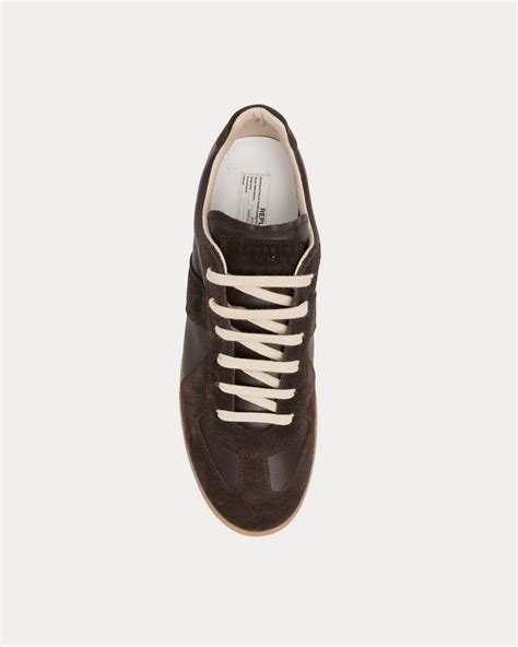 Maison Margiela Replica Leather Walnut Low Top Sneakers - Sneak in Peace