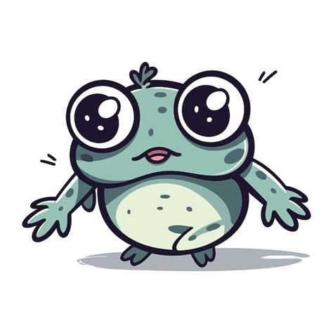 Mascotte de bande dessinée de grenouille Illustration vectorielle