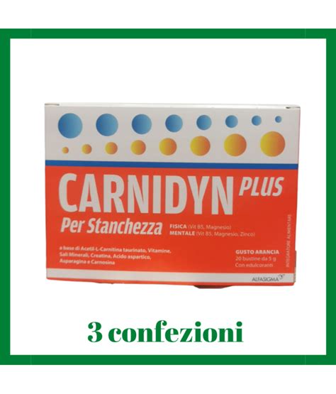 Carnidyn Plus Integratore Stanchezza Fisica Mentale Bustine