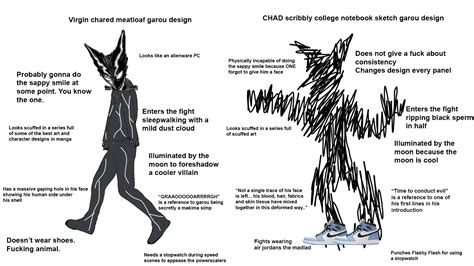 Manga Garou Vs Webcomic Garou Virgin Vs Chad Know Your Meme