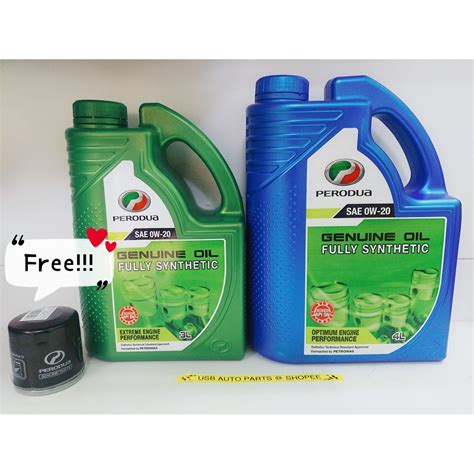 Axia Bezza New Myvi 2018 Perodua 0W 20 Original Engine Oil Fully