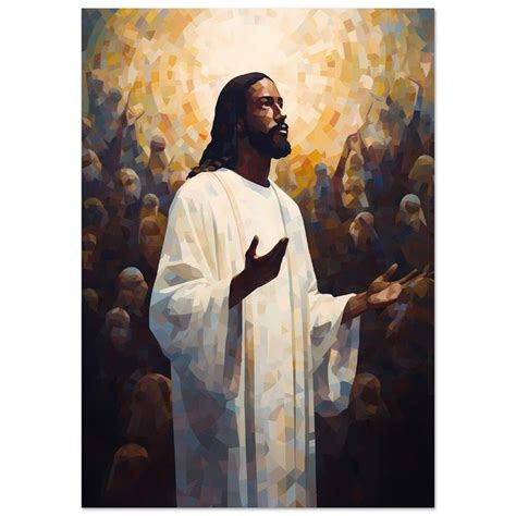 Black Jesus Poster Christian Poster African American Jesus Poster
