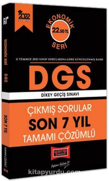 Dgs Ekonomik Seri Son Y L Tamam Z Ml Km Sorular Pdf