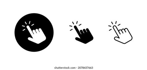 Hand Click Icons Set Pointer Sign Stock Vector Royalty Free