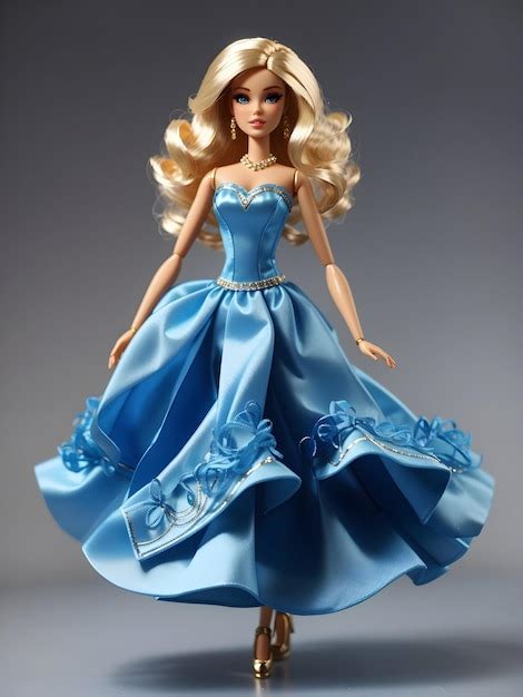 Barbie Vestido Azul - Barbie con vestido de baile azul | Foto Premium