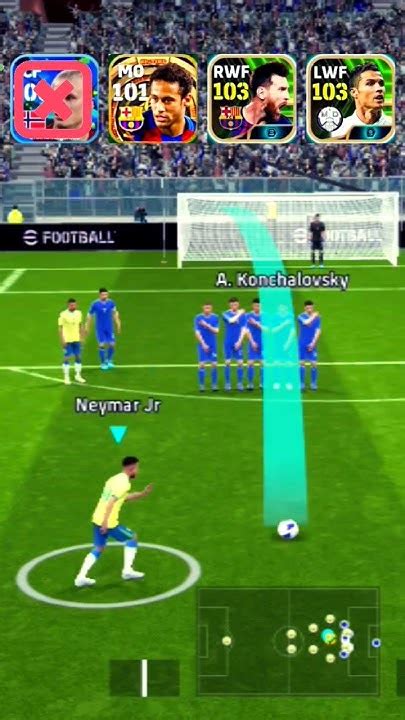 Efootball 2024 Free Kick💥challenge😈 Shorts Pes Efootball Pesmobile Efootballmobile