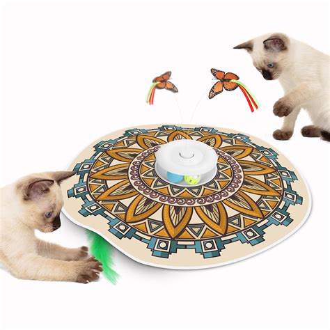 BABYLTRL Cat Toys Rechargeable, 4in 1 Hide and Seek Kitten Wand Toy ...