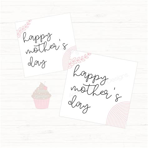 Printable 2 25 Minimalist Mothers Day Tag Simple Mothers Day Tag Mothers Day Happy Mothers Day