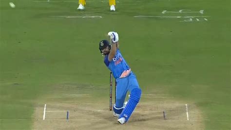 Virat Kohlis Glorious Six Off Pat Cummins At Hyderabad During Rd T I