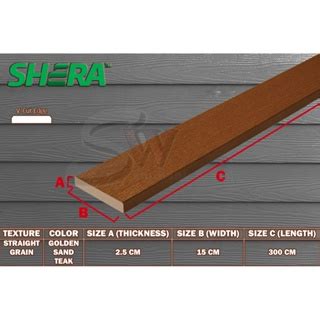 Sw Shera Floor Plank Papan Lantai Straight Grain Cassia Cm X