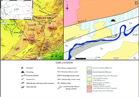 A Simplified Tectonic Map Showing The Major Structures And Central