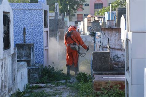 Dia de Finados em Fortaleza cemitérios municipais passam por limpeza