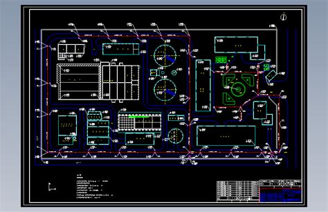 某污水处理厂总平面图autocad 2004模型图纸下载 懒石网