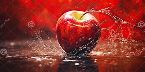 abstract apple wide shot red apple high resolution photo grade