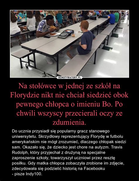 Na stołówce w jednej ze szkół na Florydzie nikt nie chciał siedzieć