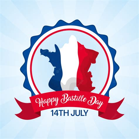 Free Vector Happy Bastille Day