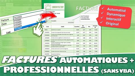 Facturation Automatique Sur Excel Excel Formation