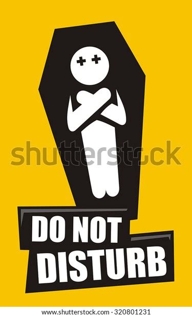 Do Not Disturb Funny Sign Stock Vector (Royalty Free) 320801231