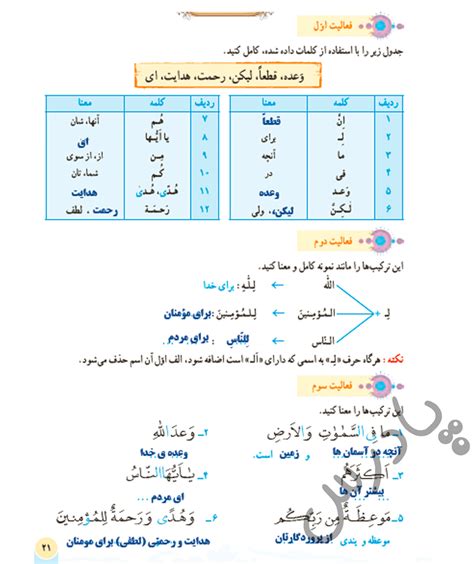 گام به گام درس اول قرآن هفتم