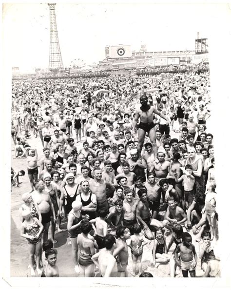 Crowd At Coney Island Beach Brooklyn International Center Of