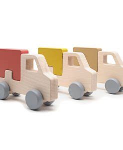 Camion En Bois Briki Vroom Vroom Jaune Moutarde Pastel Shop