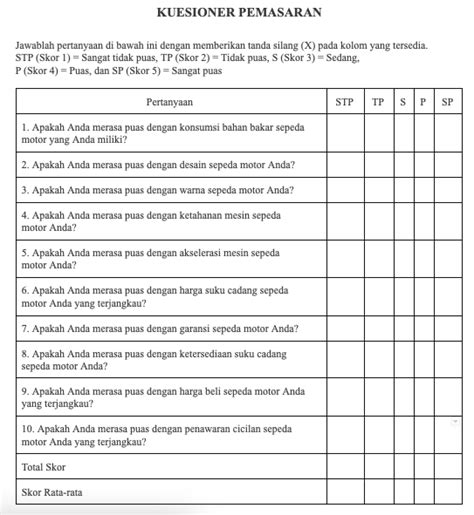 Detail Contoh Kuesioner Tertutup Koleksi Nomer 6