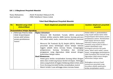 Lk Eksplorasi Penyebab Masalah Umum Lk Eksplorasi Penyebab