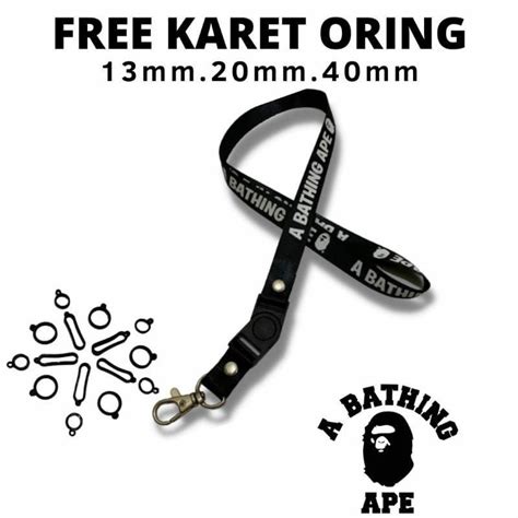 Jual Lanyard A Bathing Ape Gantungan Kunci Distro Tali Lanyard