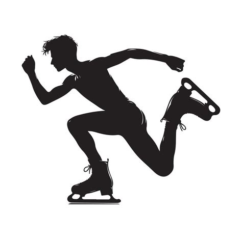 ice skating silhouettes in different position 46035531 Vector Art at ...