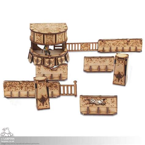 Tabletop Scenics Fortified Checkpoint Mdf Terrain Wargaming Scenery