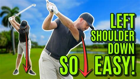 Golf Left Shoulder Goes Down Steepen The Backswing So You Can