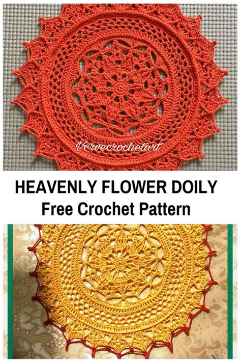 Heavenly Flower Doily Free Crochet Pattern Daily Crochet Crochet Patterns Doily Patterns